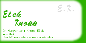 elek knopp business card